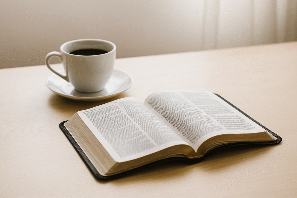 Devocional diário café com Deus Pai bíblia fé motivação.