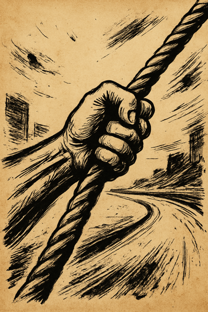 Pessoa decidida caminhando para frente, simbolizando ação e aproveitamento de oportunidades.